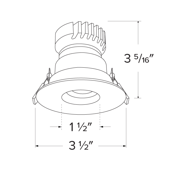 Pex™ 2" Canless Round Adjustable Pinhole