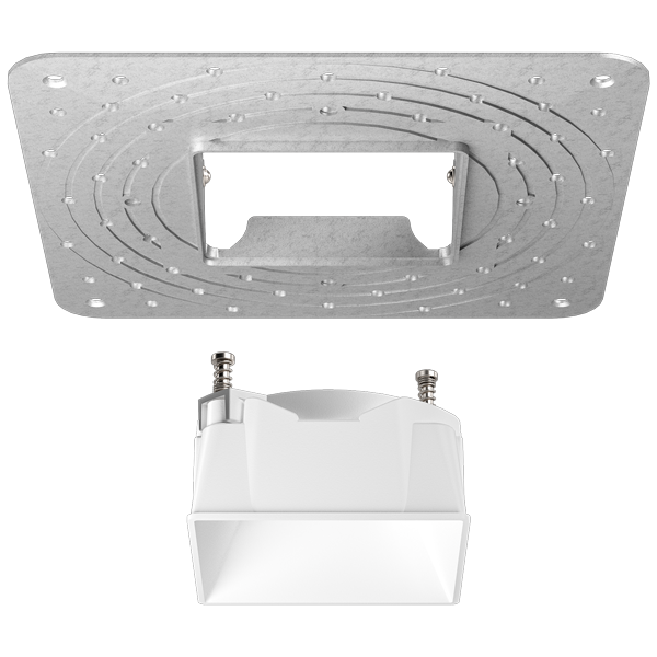 Pex™ 3" Square Adjustable Trimless Smooth Reflector Trim