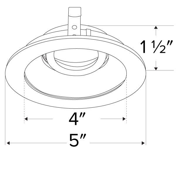 Pex™ 4" Round Adjustable Reflector with Clear Glass Lens