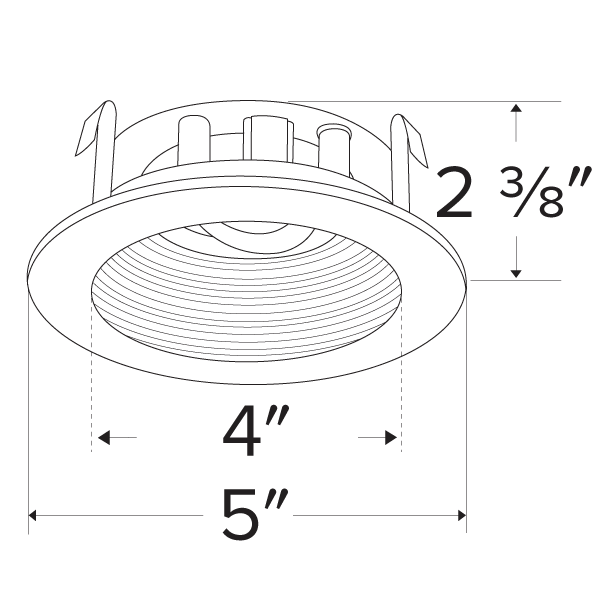 Pex™ 4" Round Adjustable Baffle