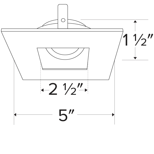 Pex™ 4" Square Adjustable Reflector with Frosted Lens