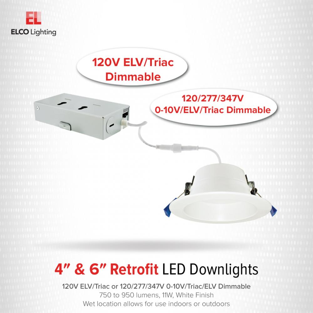 4" Retrofit LED Recessed Downlights with 5-CCT Switch