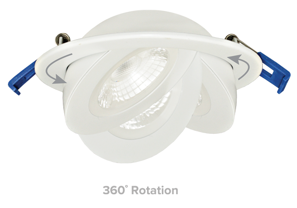 4" Floating Adjustable Eyeball Downlight with 5-CCT Switch