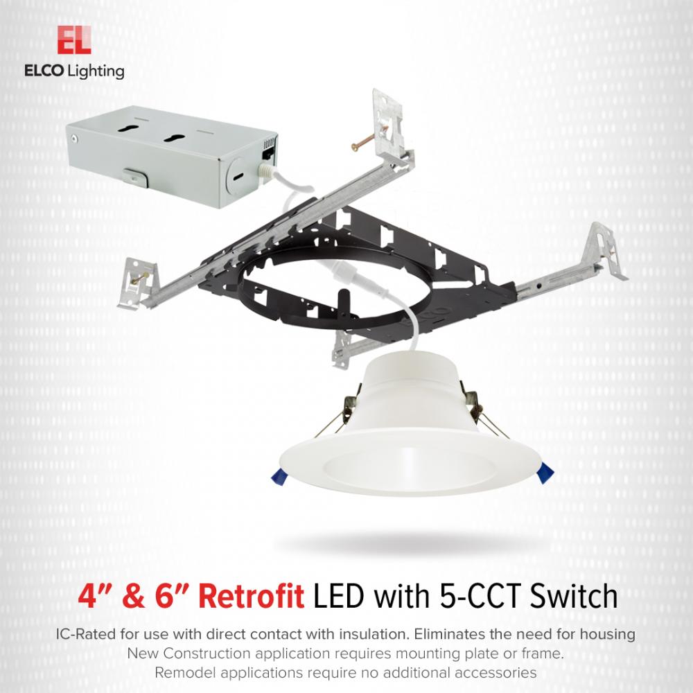6" Deep LED Recessed Downlights with 5-CCT Switch