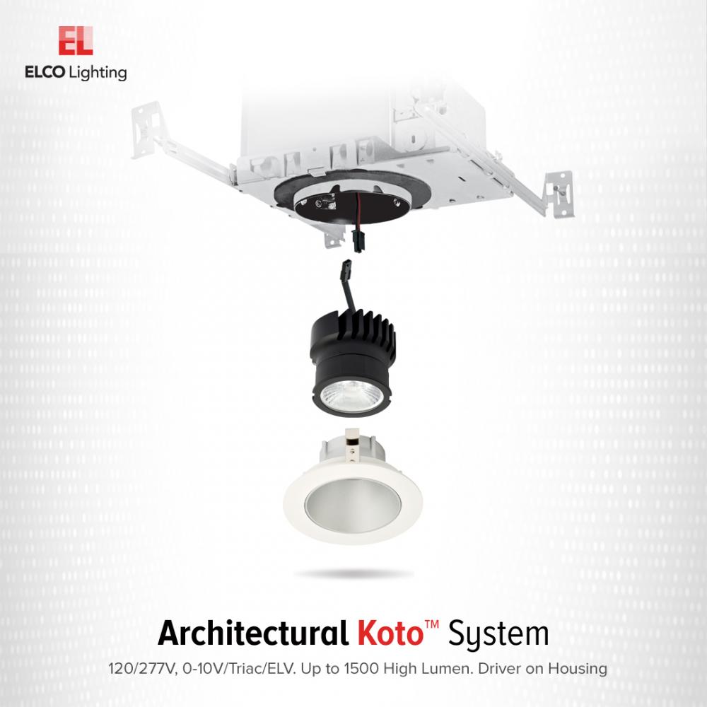 4" Koto™ Architectural Shallow Maximum Adjustability IC Airtight Housing