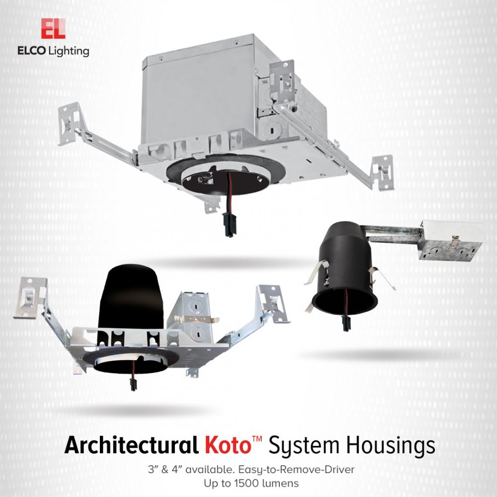 4"  Koto™ Architectural Maximum Adjustability High Lumen IC Airtight Housing