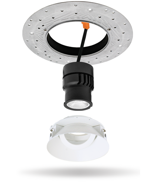 Pex™ 4" Round Trimless Adjustable Baffle Trim