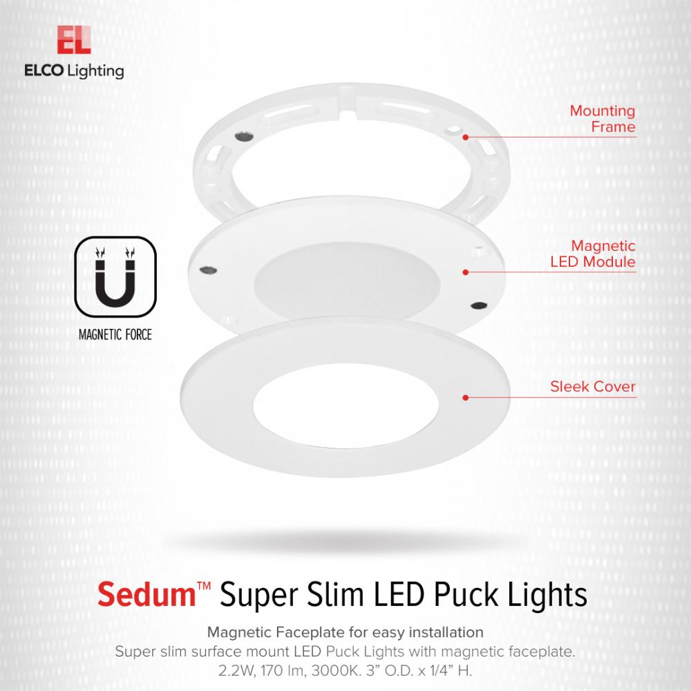 Sedum™ Super Slim Mini Magnetic LED Puck Lights