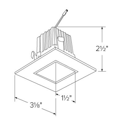 2" Square LED High-Lumen Reflector Light Engine