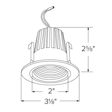 2" Round LED High-Lumen Baffle Light Engine