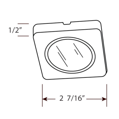 Undercabinet Pucks, Aster™ Mini Slim Square LED Puck Light