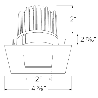 3" Square Pinhole Light Engine