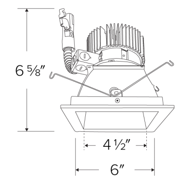 4" Square Reflector LED Light Engine Trims