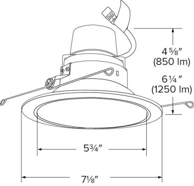 6" Drop Glass Reflector