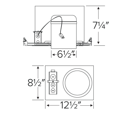 6"  Koto™ Architectural Maximum Adjustability High Lumen IC Airtight Housing