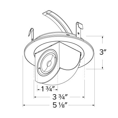 4" Adjustable Pull Down Trim