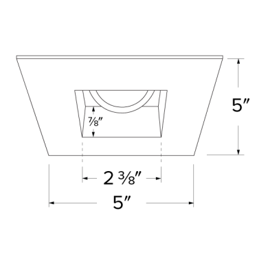 4" Steel Construction Square Adjustable Reflector Trim