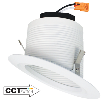 4″ Sloped Ceiling LED Baffle Insert with 5-CCT Switch