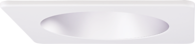 4" Square Reflector and Glass Trim