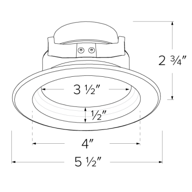 4" LED Shallow Baffle Inserts with 5-CCT Switch 