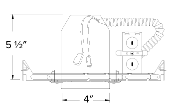 4" 0-10V  New Construction Dedicated LED Housing