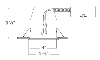 4" 0-10V Shallow Remodel Dedicated LED Housing