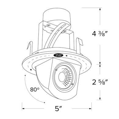 4" Round LED Adjustable Pull-Down Insert (2nd Generation)