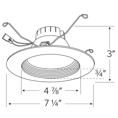 5"/6" LED Baffle Inserts with 5-CCT Switch