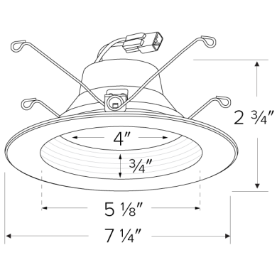6" LED Baffle Inserts with 5-CCT Switch 