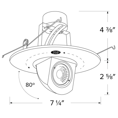 6" Round LED Adjustable Pull-Down Insert with 5-CCT Switch