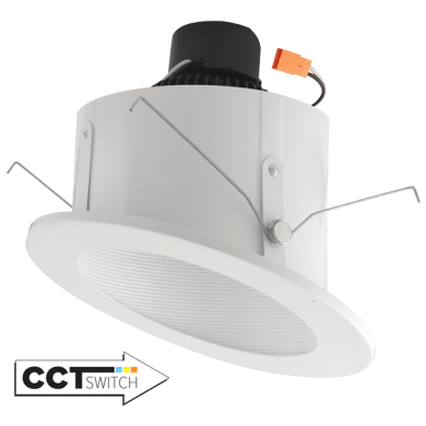 6″ Sloped Ceiling LED Baffle Insert with 5-CCT Switch