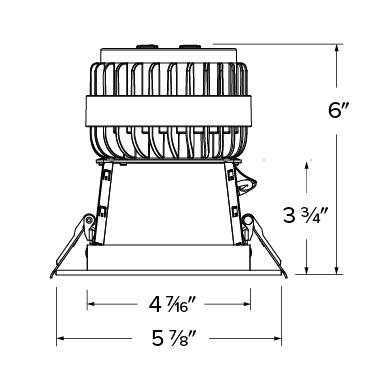 Birch™ 4" Square Reflector Trim