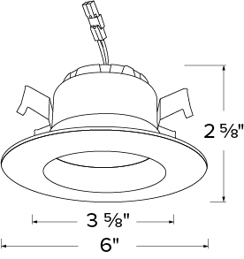 4" Round LED Reflector 1000 lm Insert for 4S Junction Box