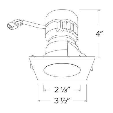 Koto™ Module with 2" Pex™ Square Deep Reflector Trim