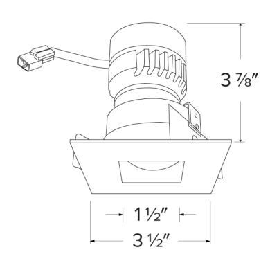 Koto™ Module with 2" Pex™ Square Adjustable Pinhole Trim