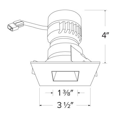 Koto™ Module with 2" Pex™ Square Reflector Trim