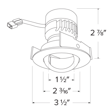 Koto™ Module with 2" Pex™ Round Gimbal Trim