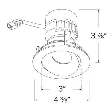 Koto™ Module with 3" Pex™ Round Directional Gimbal Trim