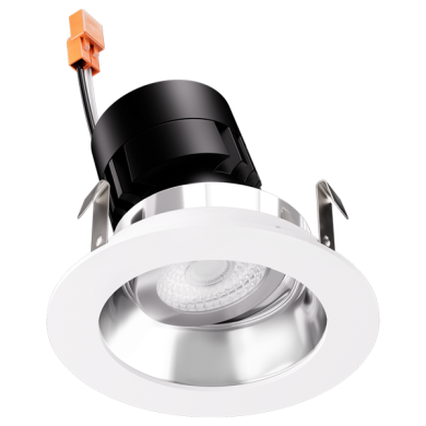 Chrome Reflector with White Ring