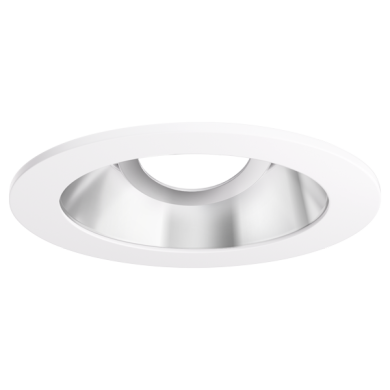 Chrome Reflector with White Trim