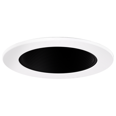 Black Baffle with White Trim