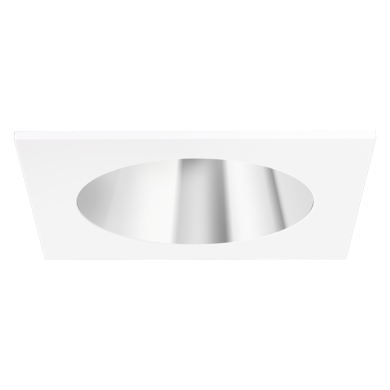 Chrome Reflector with White Trim