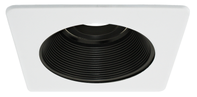 Black Baffle with White Trim
