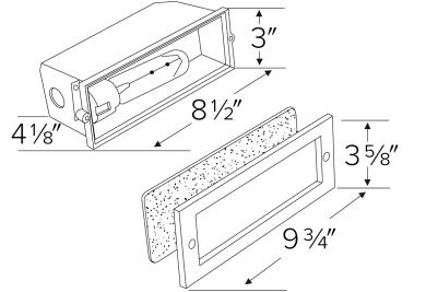 Incandescent Brick Light with Open Faceplate