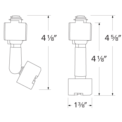 Sloped Ceiling Pendant Adapter Track Accessory