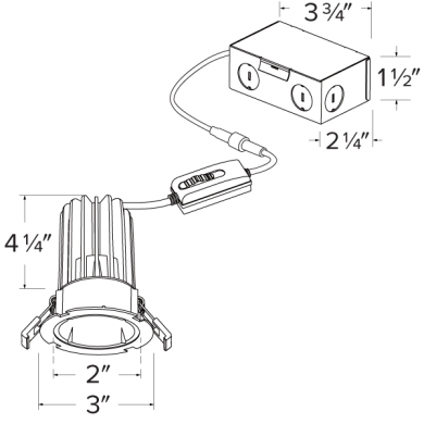 2" High Lumen LED Round Elm™ Downlight with 5-CCT Switch