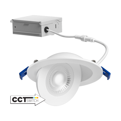 4" Floating Adjustable Eyeball Downlight with 5-CCT Switch