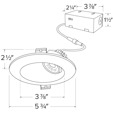 4" LED Sloped Round Regressed Gimbal with 5-CCT Switch