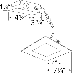 6" Ultra Slim LED Square Panel Light with 5-CCT Switch