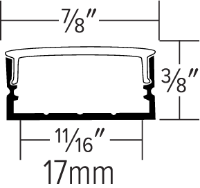 LED Tape with Surface Mount Aluminum Channel